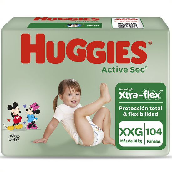 Pañales Huggies Active Sec x2 Packs